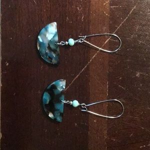 Blue dangle earrings